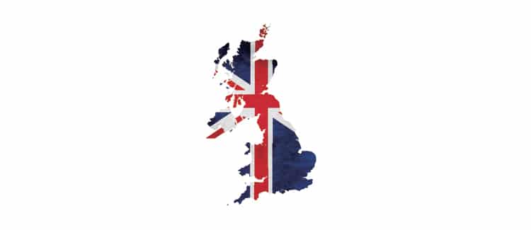 Union Jack on uk map