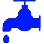 drip small tap blue